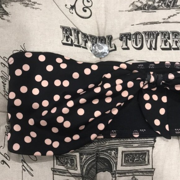 NWOT TOPSHOP Spot Bandeau Bikini Top - Picture 5 of 8